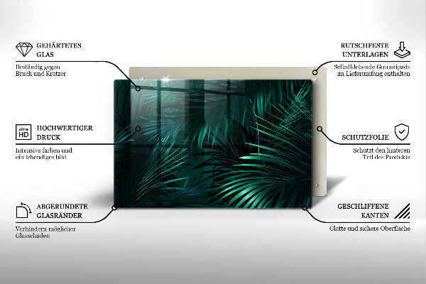 Krycia doska na sporák Listy divokej džungle