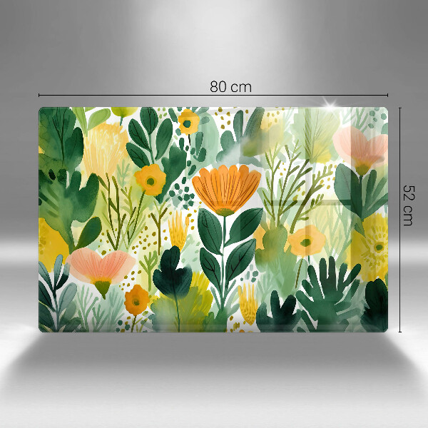 Krycia doska na sporák Maľované kvety