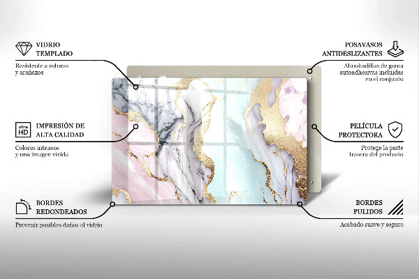 Krycia doska na sporák Pastelový mramor