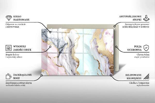 Krycia doska na sporák Pastelový mramor