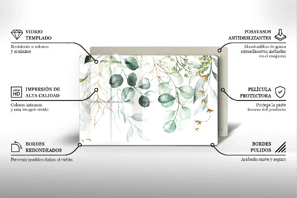 Krycia doska na sporák Maľované rastliny