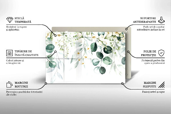 Krycia doska na sporák Akvarelové rastliny