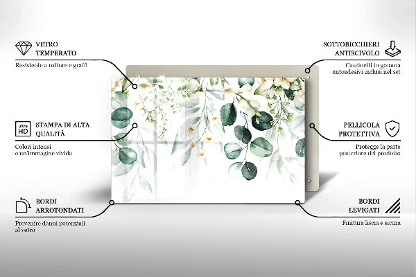 Krycia doska na sporák Akvarelové rastliny