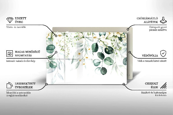 Krycia doska na sporák Akvarelové rastliny