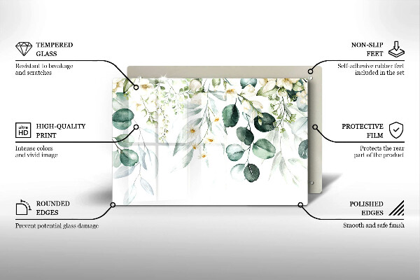 Krycia doska na sporák Akvarelové rastliny