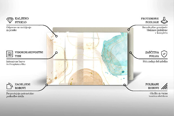 Sklo za varnú dosku Svetlé boho tvary