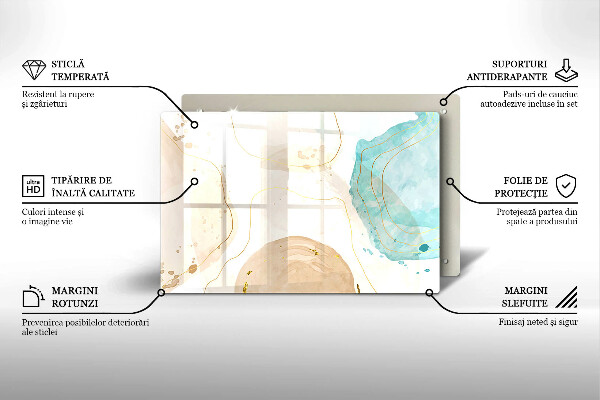 Sklo za varnú dosku Svetlé boho tvary