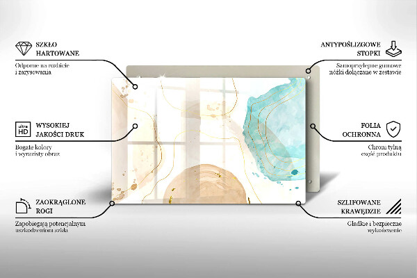 Sklo za varnú dosku Svetlé boho tvary