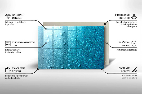 Sklo za varnú dosku Kvapky vody