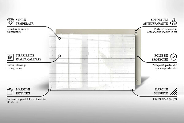 Kalené sklo za sporák Moderné svetlé dosky