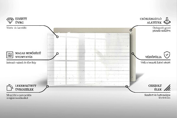 Kalené sklo za sporák Moderné svetlé dosky