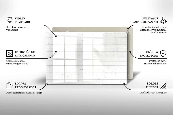 Kalené sklo za sporák Moderné svetlé dosky