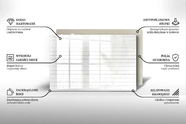Kalené sklo za sporák Moderné svetlé dosky