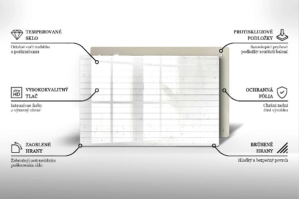 Kalené sklo za sporák Moderné svetlé dosky