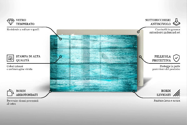 Kalené sklo za sporák Vintage drevené dosky