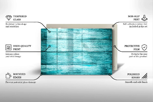 Kalené sklo za sporák Vintage drevené dosky
