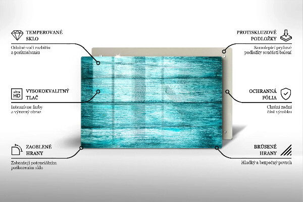 Kalené sklo za sporák Vintage drevené dosky