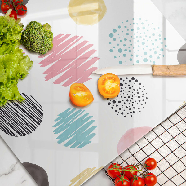 Kalené sklo za sporák Maľované tvary