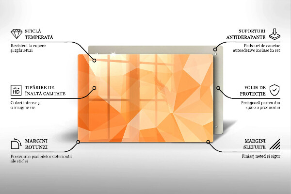 Kalené sklo za sporák Geometrické pozadie