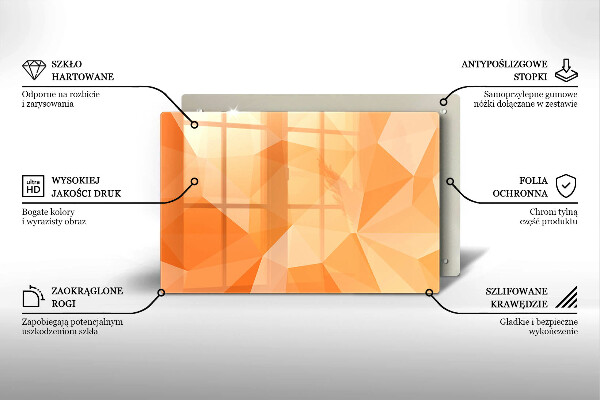 Kalené sklo za sporák Geometrické pozadie