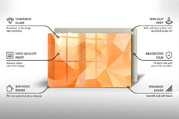 Kalené sklo za sporák Geometrické pozadie