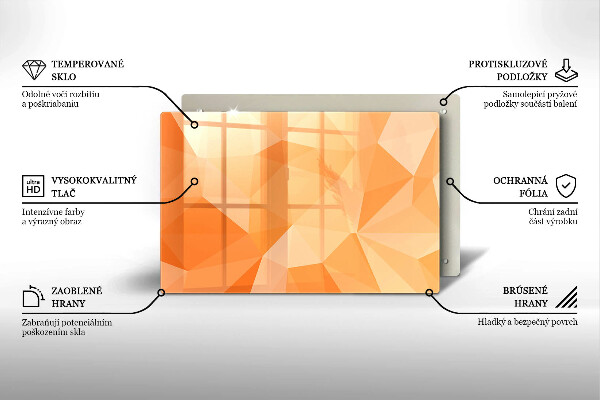Kalené sklo za sporák Geometrické pozadie