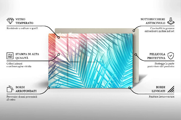 Kalené sklo za sporák Pastelové listy