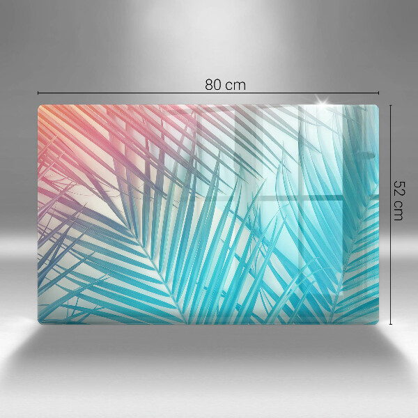 Kalené sklo za sporák Pastelové listy