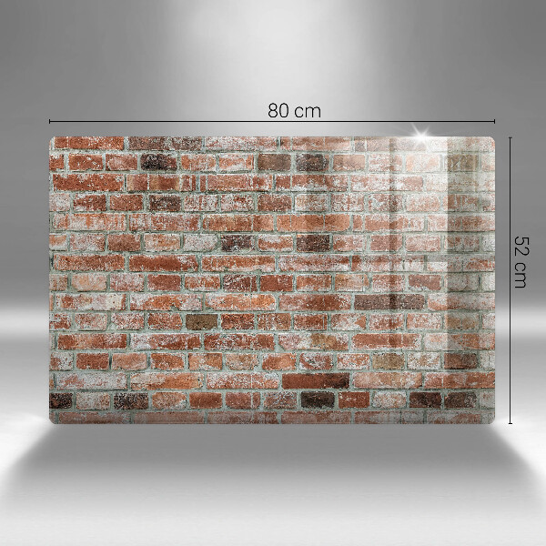 Kalené sklo za sporák Stará tehlová stena