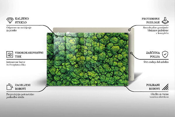 Sklo za varnú dosku Prírodná machová rastlina