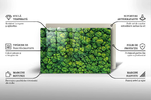 Sklo za varnú dosku Prírodná machová rastlina