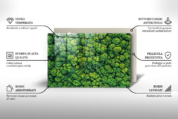 Sklo za varnú dosku Prírodná machová rastlina