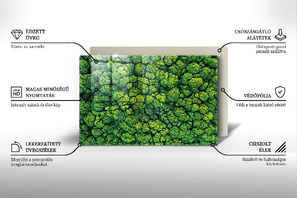 Sklo za varnú dosku Prírodná machová rastlina