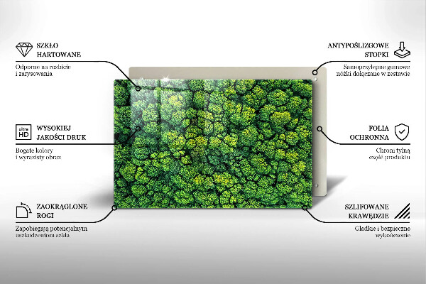 Sklo za varnú dosku Prírodná machová rastlina