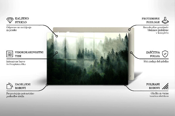 Kryt na indukčnú dosku Hmlistá lesná krajina
