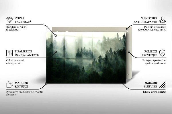 Kryt na indukčnú dosku Hmlistá lesná krajina
