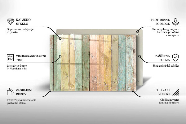 Kryt na indukčnú dosku Farebné vintage dosky