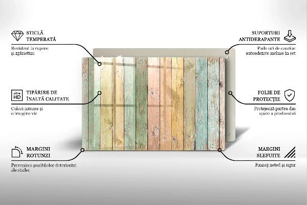 Kryt na indukčnú dosku Farebné vintage dosky