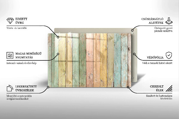 Kryt na indukčnú dosku Farebné vintage dosky