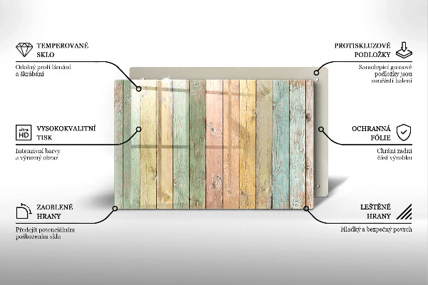 Kryt na indukčnú dosku Farebné vintage dosky