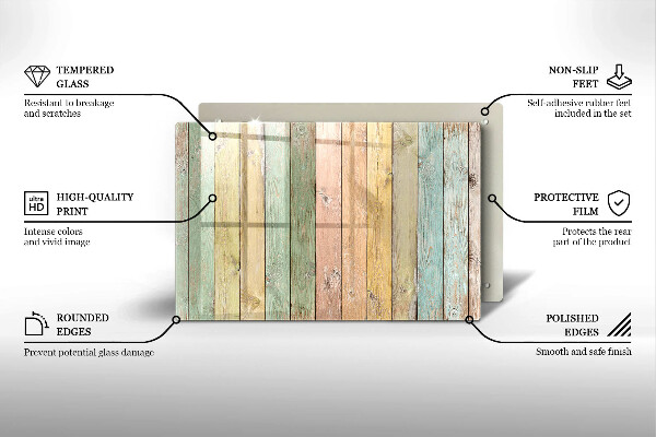 Kryt na indukčnú dosku Farebné vintage dosky