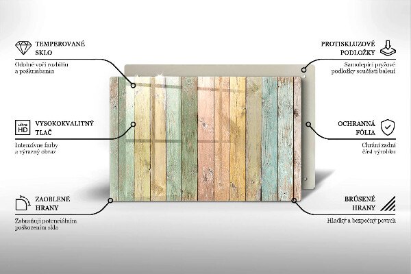 Kryt na indukčnú dosku Farebné vintage dosky