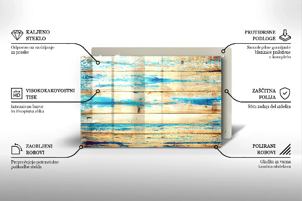 Kryt na indukčnú dosku Retro drevené dosky