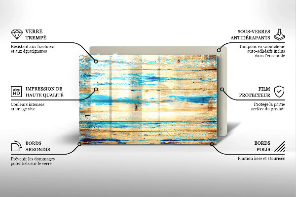 Kryt na indukčnú dosku Retro drevené dosky