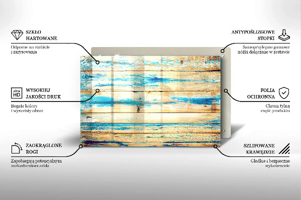 Kryt na indukčnú dosku Retro drevené dosky