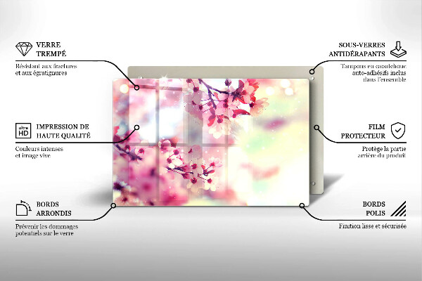 Kryt na indukčnú dosku Prírodné kvety jabloní