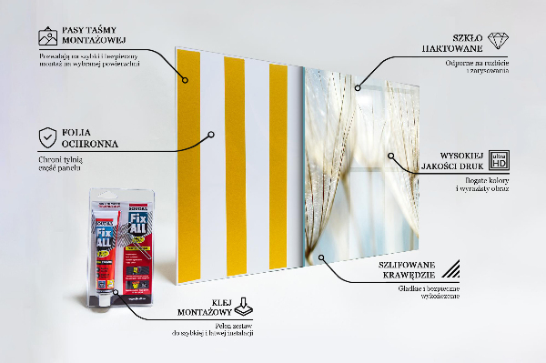 Sklenený obklad do kuchyne Púpava púpava vo vetre