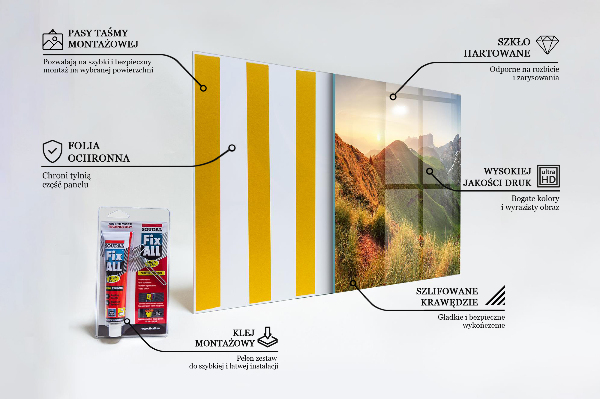 Nástenný panel  Východ slnka mountain glade