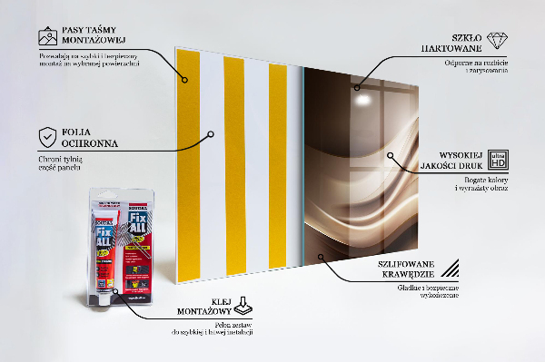 Sklenený obklad do kuchyne Abstrakcia energetických vĺn