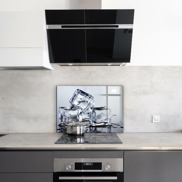 Sklenený obklad do kuchyne Ľadové kocky občerstvenie